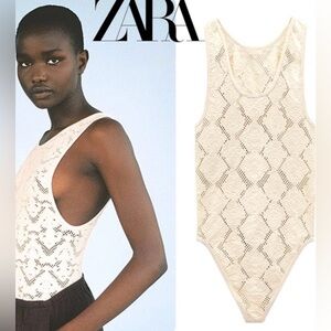 Zara Lace Bodysuit - Cream
